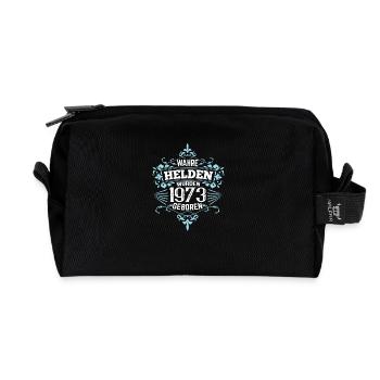 Wahre Helden wurden 1973 geboren - Recycelte Kulturtasche - Schwarz - Vorne