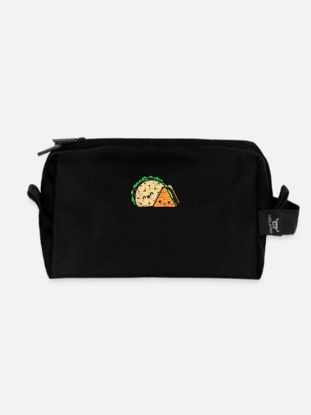 Kawaii Hamburger und Taco Beste Freunde - Recycelte Kulturtasche - Schwarz