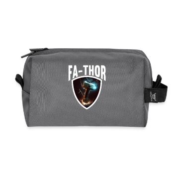 Papa Vathor Va Thor Father's Day Father's Day Gift - Recycled Toiletry Zip Bag - anthracite - Front