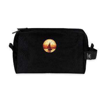 Sailing Sailboat Dinghy Sailing Ship Sailor - Recycled Toiletry Zip Bag - black - Front