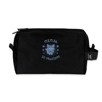 Ninja katze Ninja in Training - Recycelte Kulturtasche - Schwarz - Vorne