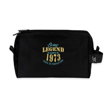 jahrgang 1973 Geburtstag Lebende Legende - Recycelte Kulturtasche - Schwarz - Vorne
