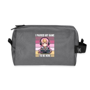 Gaming Console PC Gamer Girl Gamer Girl - Recycled Toiletry Zip Bag - anthracite - Front