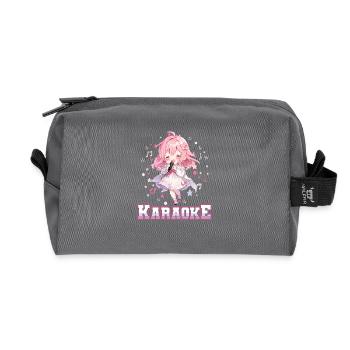 Mädchen Manga Anime Karaoke - Recycelte Kulturtasche - Anthrazit - Vorne