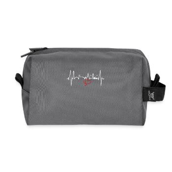 Sylt Skyline North Sea Heartbeat North Frisia Sylter - Recycled Toiletry Zip Bag - anthracite - Front