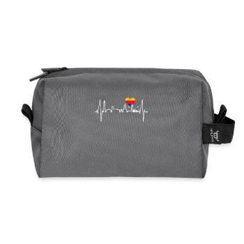 Sylt Skyline North Sea Heartbeat North Frisia Sylter - Recycled Toiletry Zip Bag - anthracite - Front