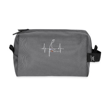 Sylt Skyline North Sea Heartbeat North Frisia Sylter - Recycled Toiletry Zip Bag - anthracite - Front