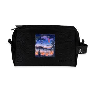 The Mountains of Japan - Recycled Toiletry Zip Bag - black - Front