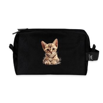 Egyptian Mau Kitten Cat Egyptian Mau - Recycled Toiletry Zip Bag - black - Front