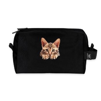 Egyptian Mau Kitten Cat Egyptian Mau - Recycled Toiletry Zip Bag - black - Front