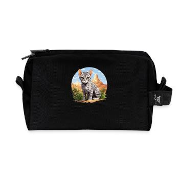 Egyptian Mau Kitten Cat Egyptian Mau - Recycled Toiletry Zip Bag - black - Front