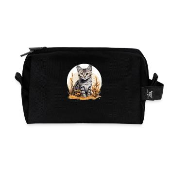 Egyptian Mau Kitten Cat Egyptian Mau - Recycled Toiletry Zip Bag - black - Front