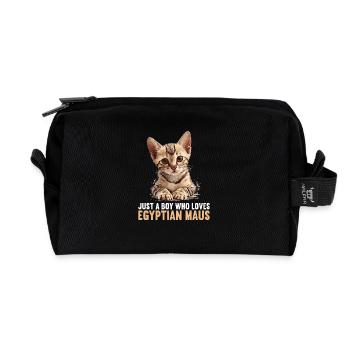 Egyptian Mau Kitten Cat Egyptian Mau - Recycled Toiletry Zip Bag - black - Front