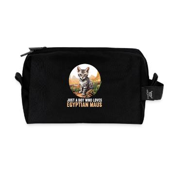 Egyptian Mau Kitten Cat Egyptian Mau - Recycled Toiletry Zip Bag - black - Front