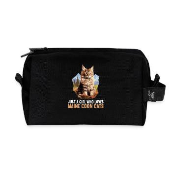 Maine Coon Kätzchen Maine Coon Katze - Recycelte Kulturtasche - Schwarz - Vorne