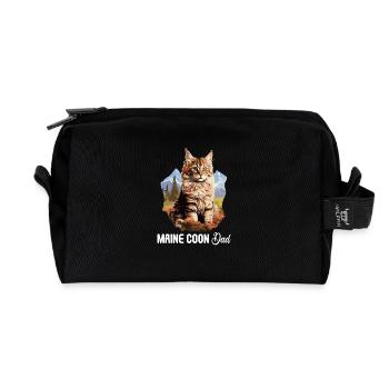 Maine Coon Kätzchen Maine Coon Katze - Recycelte Kulturtasche - Schwarz - Vorne