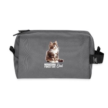 Norwegian Forest Cat Norwegische Waldkatze - Recycelte Kulturtasche - Anthrazit - Vorne