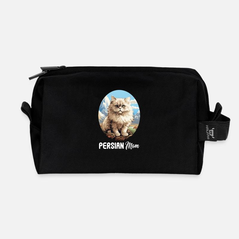 Persian Cat Perserkatze - Recycelte Kulturtasche - Schwarz
