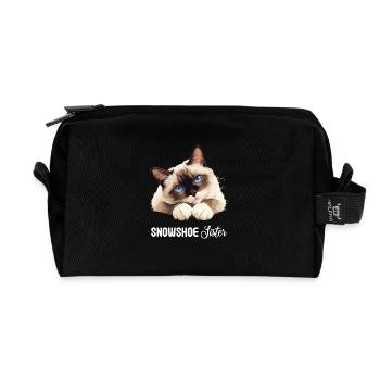 Chaton raquette Chat raquette - Trousse de toilette en tissu recyclé - noir - Devant