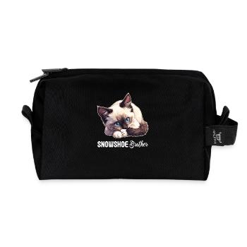 Chaton raquette Chat raquette - Trousse de toilette en tissu recyclé - noir - Devant