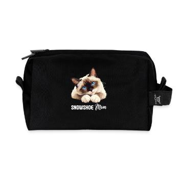 Chaton raquette Chat raquette - Trousse de toilette en tissu recyclé - noir - Devant