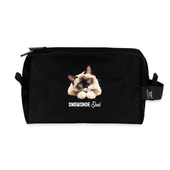 Chaton raquette Chat raquette - Trousse de toilette en tissu recyclé - noir - Devant
