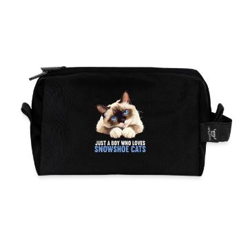 Chaton raquette Chat raquette - Trousse de toilette en tissu recyclé - noir - Devant