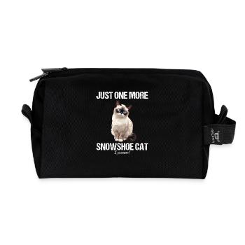 Chaton raquette Chat raquette - Trousse de toilette en tissu recyclé - noir - Devant