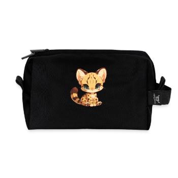 Chats dorés Chat doré - Trousse de toilette en tissu recyclé - noir - Devant