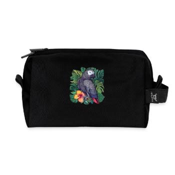 Graupapageien Graupapagei - Recycelte Kulturtasche - Schwarz - Vorne