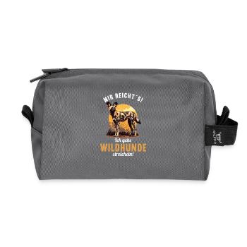 Wild Dogs Wild Dog - Recycled Toiletry Zip Bag - anthracite - Front