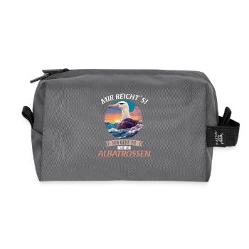 Albatross Albatrosse Albatros - Recycled Toiletry Zip Bag - anthracite - Front