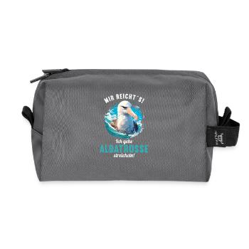 Albatross Albatrosse Albatros - Recycled Toiletry Zip Bag - anthracite - Front
