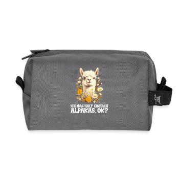 Alpaca Alpakas Alpaka - Recycelte Kulturtasche - Anthrazit - Vorne