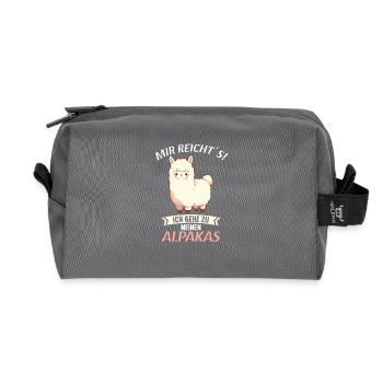 Alpaca Alpakas Alpaka - Recycelte Kulturtasche - Anthrazit - Vorne