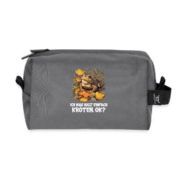 Crapaud crapaud crapaud - Trousse de toilette en tissu recyclé - anthracite - Devant