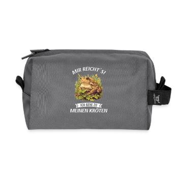 Crapaud crapaud crapaud - Trousse de toilette en tissu recyclé - anthracite - Devant