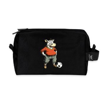 Kühe Fussball - Recycelte Kulturtasche - Schwarz - Vorne