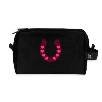 hufeisen_2c - Recycelte Kulturtasche - Schwarz - Vorne