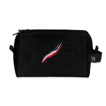 Bleu blanc rouge - Trousse de toilette en tissu recyclé - noir - Devant