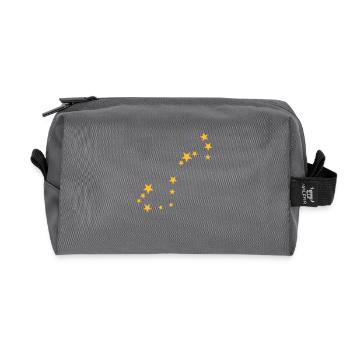 Scorpio constellation - Recycled Toiletry Zip Bag - anthracite - Front