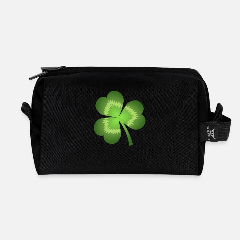 Kleeblatt - Recycelte Kulturtasche - Schwarz