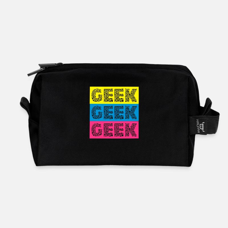 geek - Recycelte Kulturtasche - Schwarz