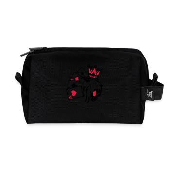 king roi poker lion1 - Trousse de toilette en tissu recyclé - noir - Devant