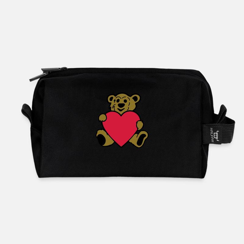 baer bär teddy teddybär - Recycelte Kulturtasche - Schwarz