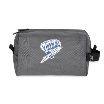 Schoolgirl / first day of school / school beginners - Recycled Toiletry Zip Bag - anthracite - Front