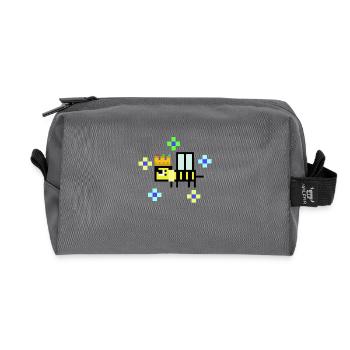 Queen Bee - Recycled Toiletry Zip Bag - anthracite - Front