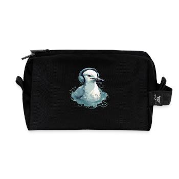 Mila, die audiophile Möwe - Recycelte Kulturtasche - Schwarz - Vorne