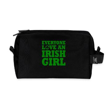 Everyone loves an irish girl - Recycled Toiletry Zip Bag - black - Front