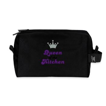 De superbes cadeaux pour les femmes - Trousse de toilette en tissu recyclé - noir - Devant